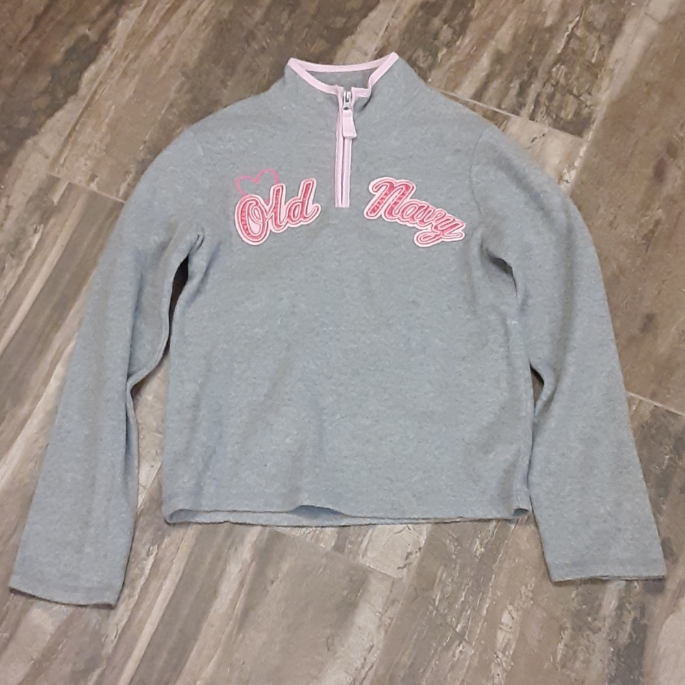 Old Navy size 14 grey fleece pullover